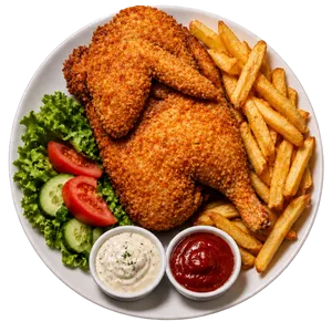Demi-poulet pané