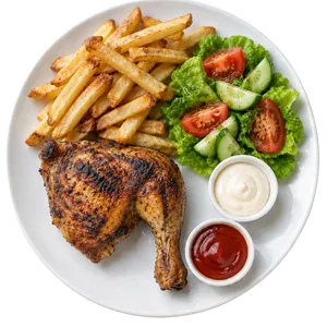 Quart de poulet grillé