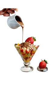 Salade de Fruits Sauce Chocolat