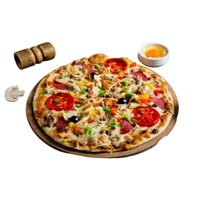 Pizza frite viande
