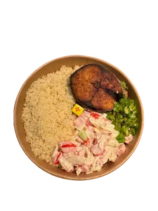 Garba thon pané + attiéké