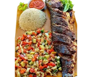 Poisson braisé + attiéké