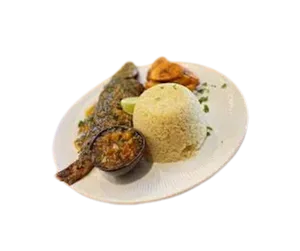 Poisson braisé + attiéké