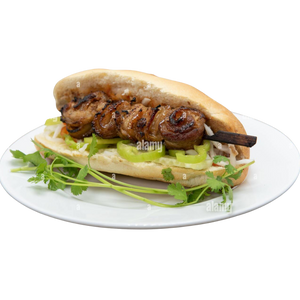 Sandwich brochette de viande